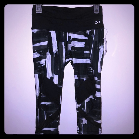 2xist Pants - Cropped Paint Print Active Leggings